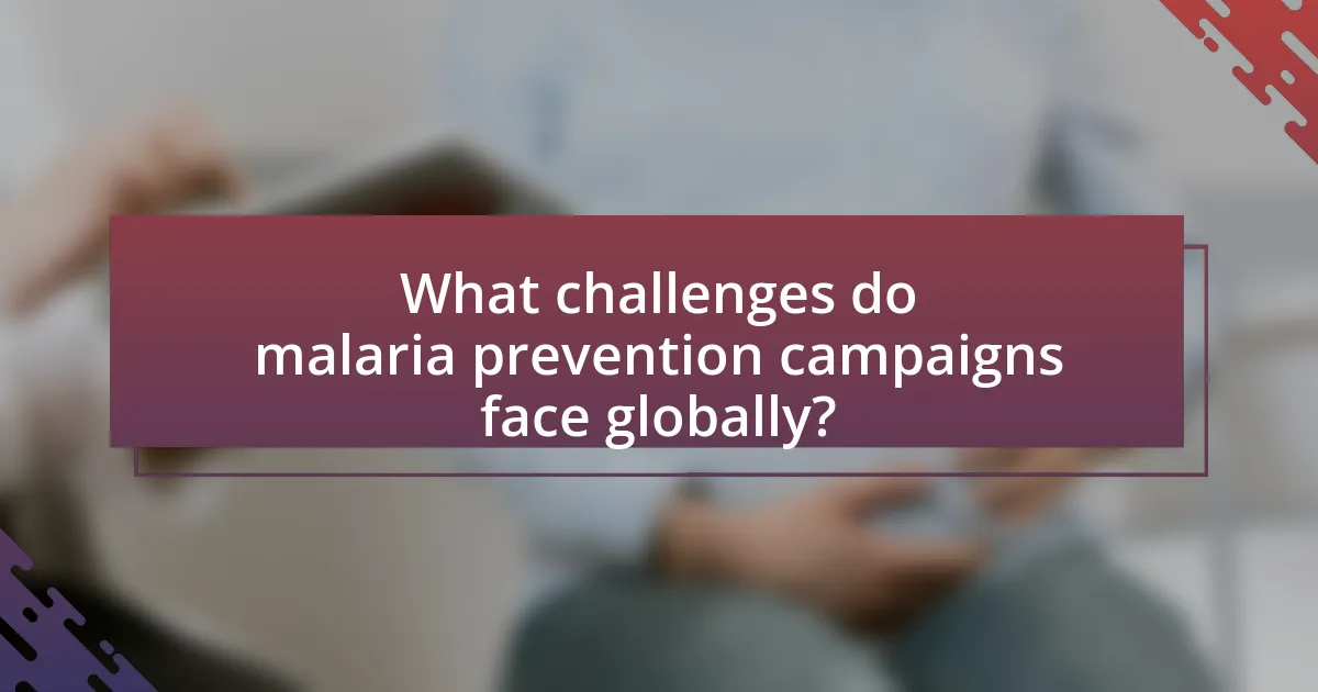 What challenges do malaria prevention campaigns face globally?